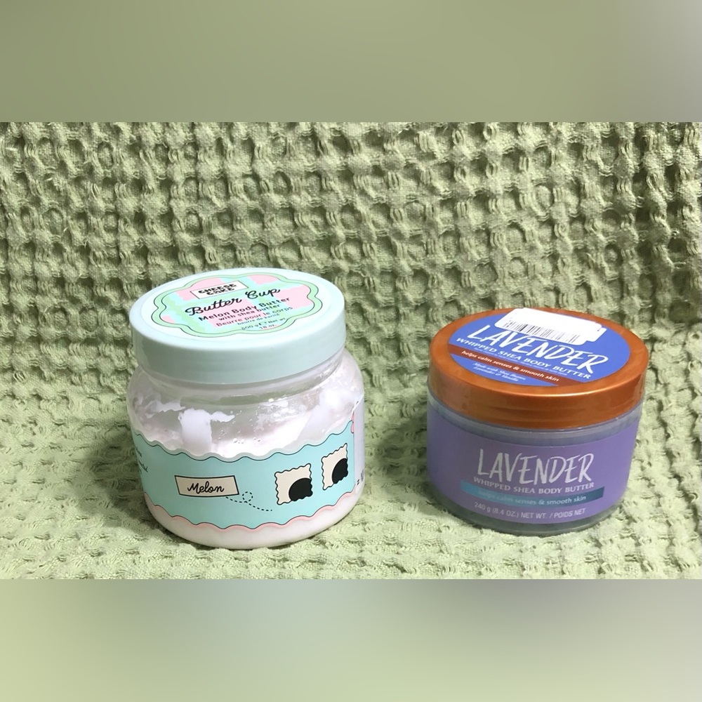 2PC Lavender whipped shea body butter/ Butter Cup Melon shea body butter. 18 oz